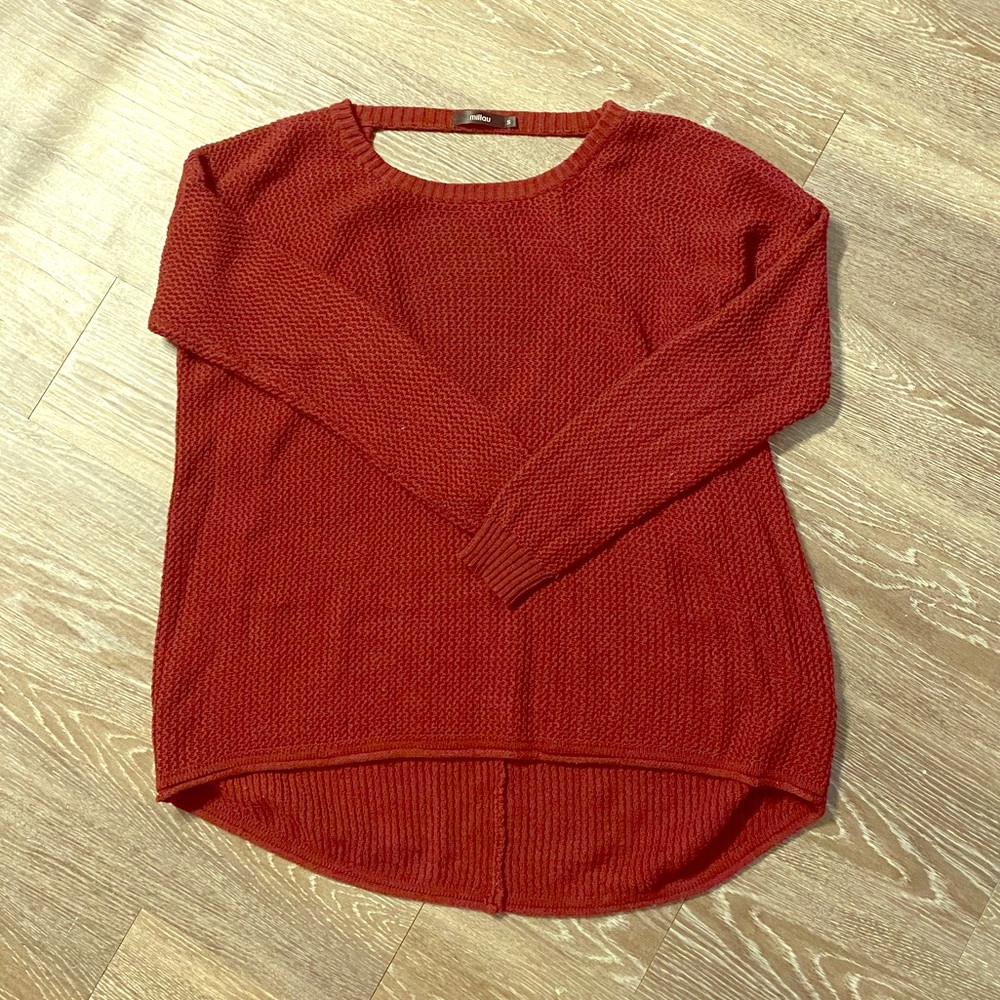 Open back sweater